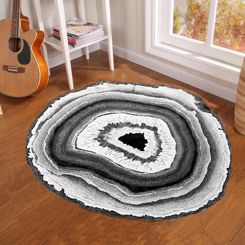 Modern 3D Printed Rug Veelvoudig Colored Synthetics Area Carpet Non-Slip Backing Machine Washable Area Rug Bedroom voor Bi...