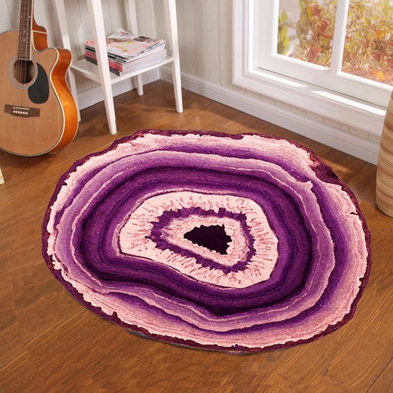 Modern 3D Printed Rug Veelvoudig Colored Synthetics Area Carpet Non-Slip Backing Machine Washable Area Rug Bedroom voor Bi...