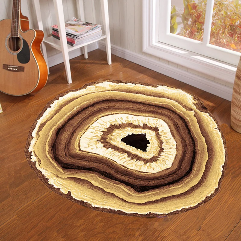 Modern 3D Printed Rug Veelvoudig Colored Synthetics Area Carpet Non-Slip Backing Machine Washable Area Rug Bedroom voor Bi...