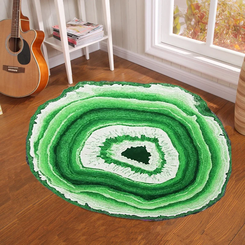Modern 3D Printed Rug Veelvoudig Colored Synthetics Area Carpet Non-Slip Backing Machine Washable Area Rug Bedroom voor Bi...