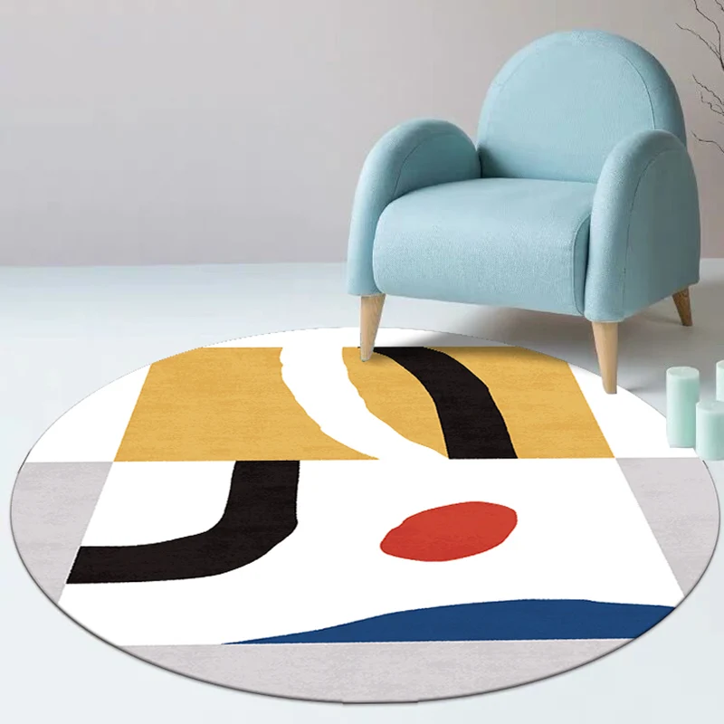 Multicolored Living Room Rug Polypropylene Colorblock Indoor Rug Anti-Slip Backing Washable Area Carpet voor Binnendeuren...