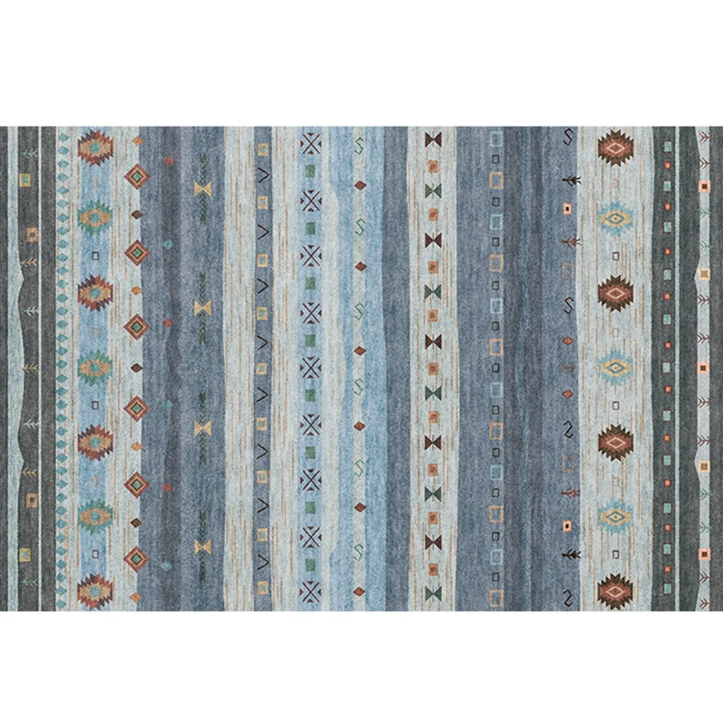Natural Living Room Rug Regelboog Geo Pattern Indoor Rug Polypropylene Anti-Slip Machine Washable Area Carpet Red