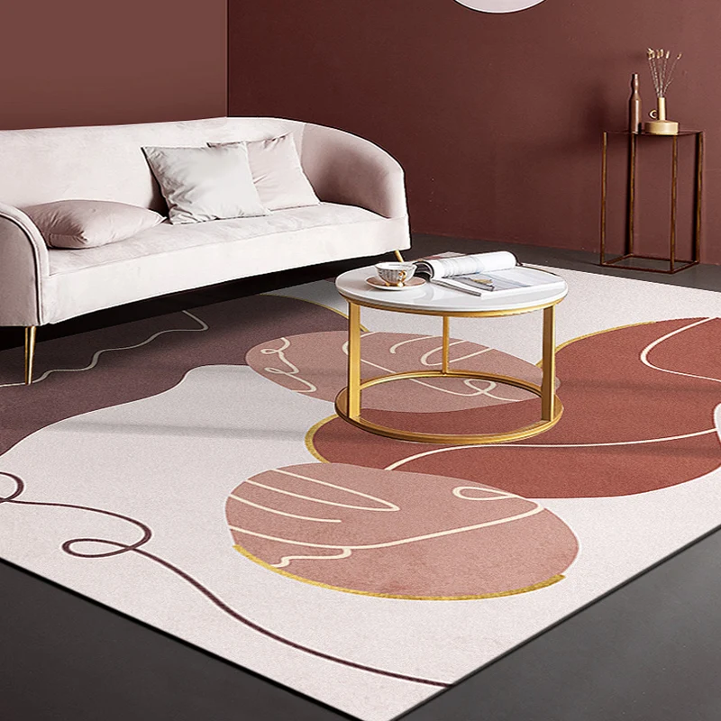 Polypropyleen Loopmat Clean Living Room Rug Multi-Color Colorblock Carpet Polyester Anti-Slip Backing Pet Friendly Washabl...