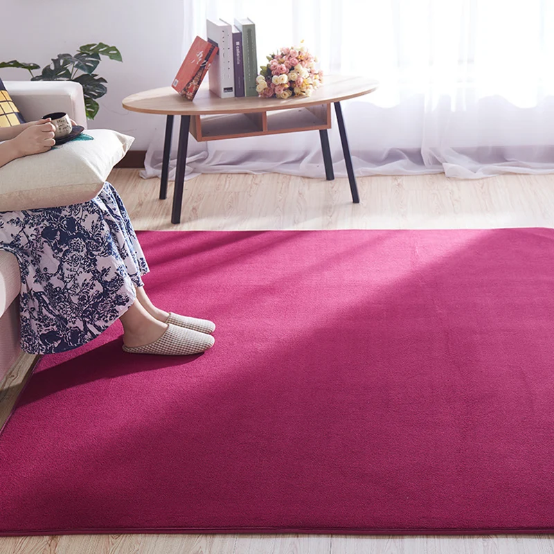 Polypropyleen Loopmat Multi-Colored Ongewikkeld Rug Polypropylene Plain Area Rug Non-Slip Backing Machine Washable Carpet...