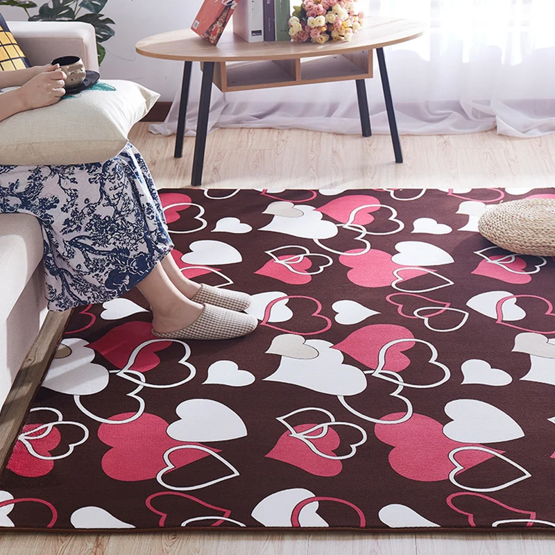 Polypropyleen Loopmat Multi-Colored Ongewikkeld Rug Polypropylene Plain Area Rug Non-Slip Backing Machine Washable Carpet...