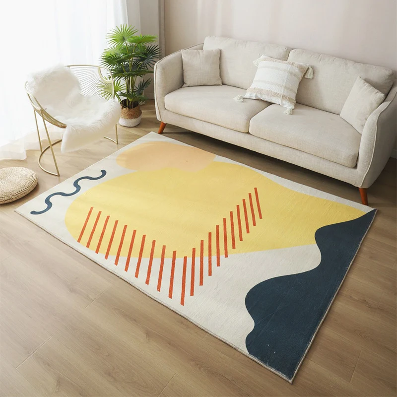 Relaxing Living Room Rug Multicolored Colorblock Indoor Rug Polypropylene Non-Slip Backing Handig Care Carpet voor Woonkam...
