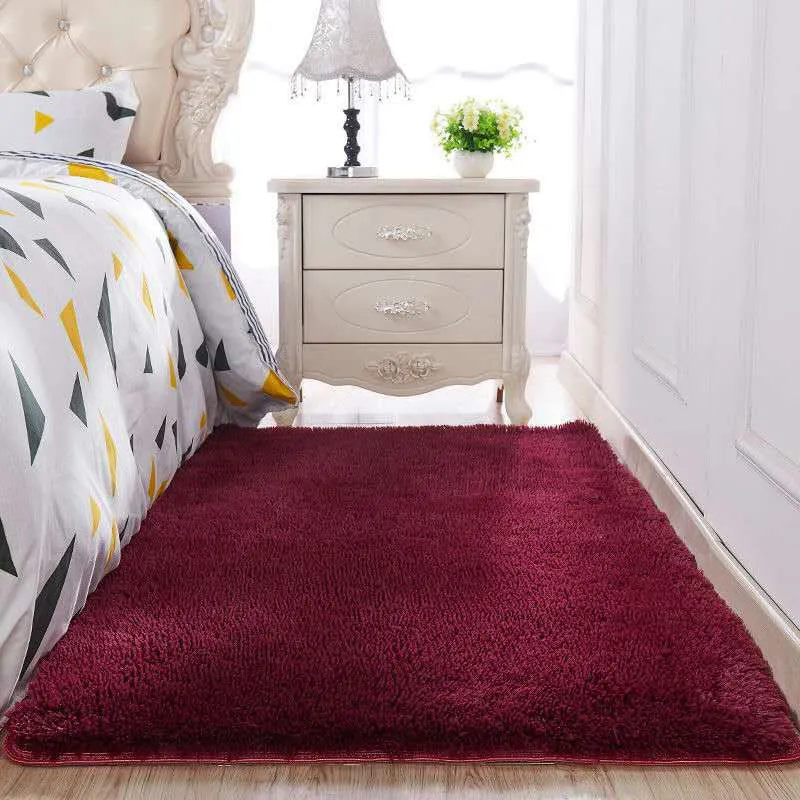 Simple Effen Color Rug Multi Colored Polypropylene Area Carpet Anti-Slip Backing Pet Friendly Indoor Rug Bedroom 100% Poly...