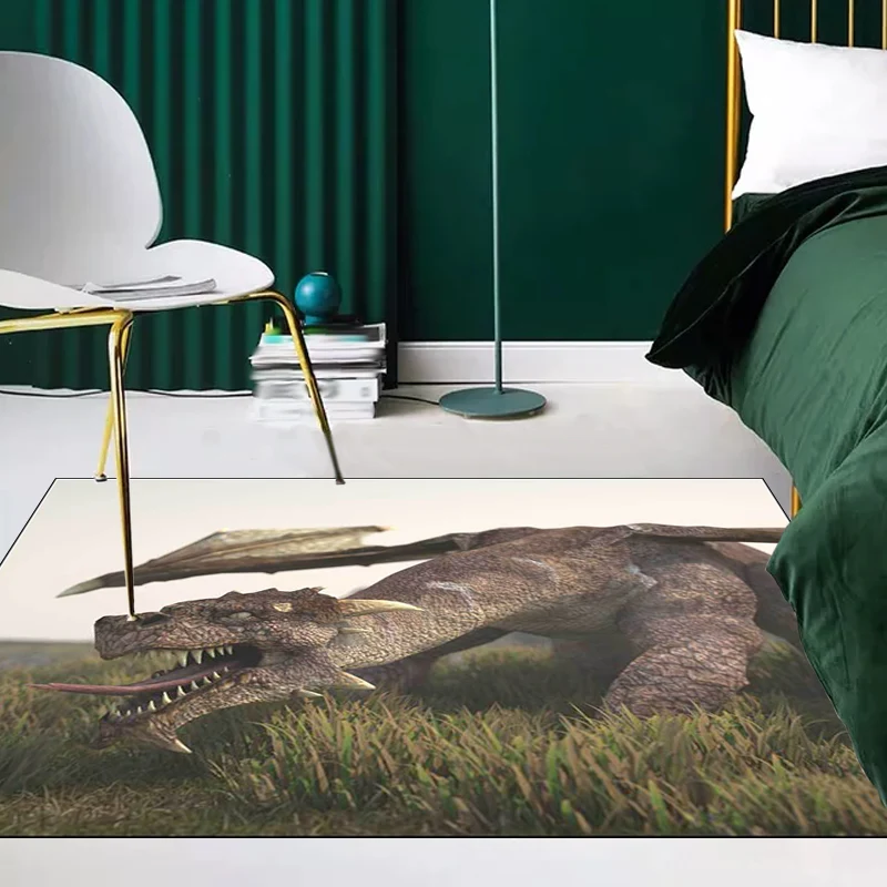 Unique Animals Pattern Rug Brown Modern Rug Polyestervezel Washable Anti-Slip Backing Area Rug Living Room Brown