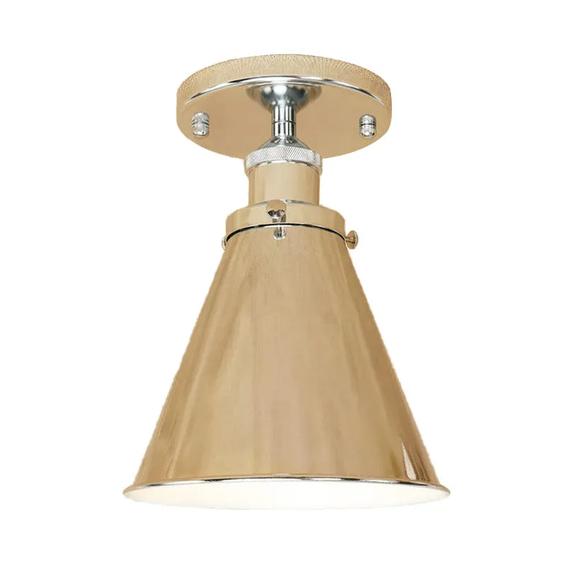 1 zwak metallic semi-inbouw licht vintage stijl roest/koper taps toelopend semi-inbouw lichtarmatuur voor binnen met Anti-...