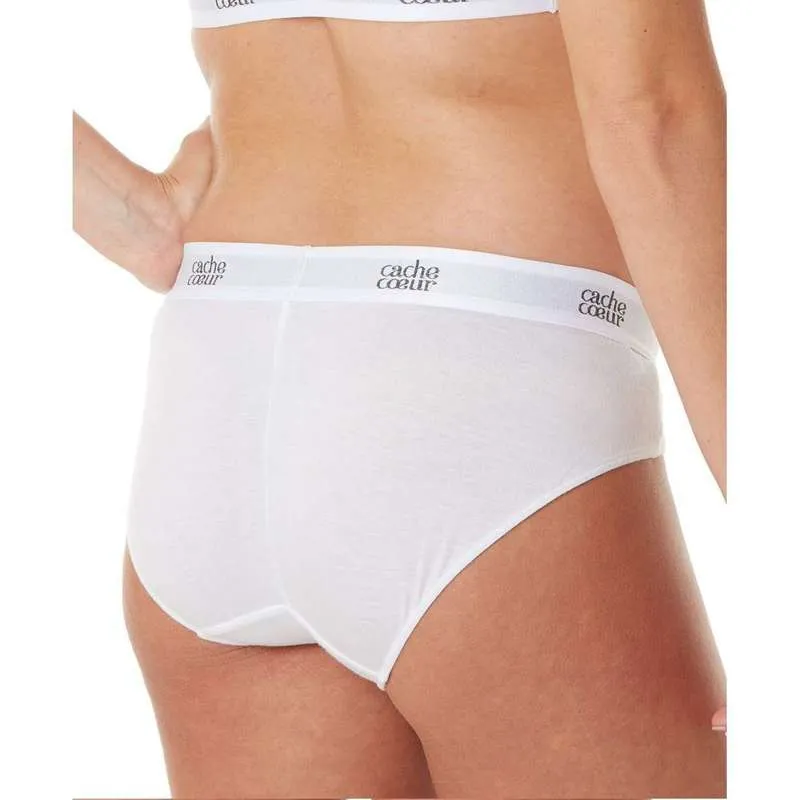Cache Coeur Leven - Materniteit lage taille slip - ondergoed - Wit Vloerverwarmingsbestendig