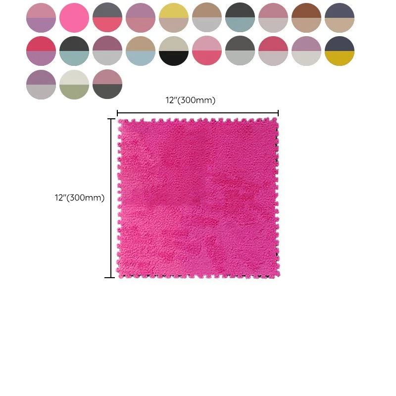 Polypropyleen Loopmat Eigentijds Tiles and Carpet Plush Cut Interlocking Non-Skid Carpet Tiles White
