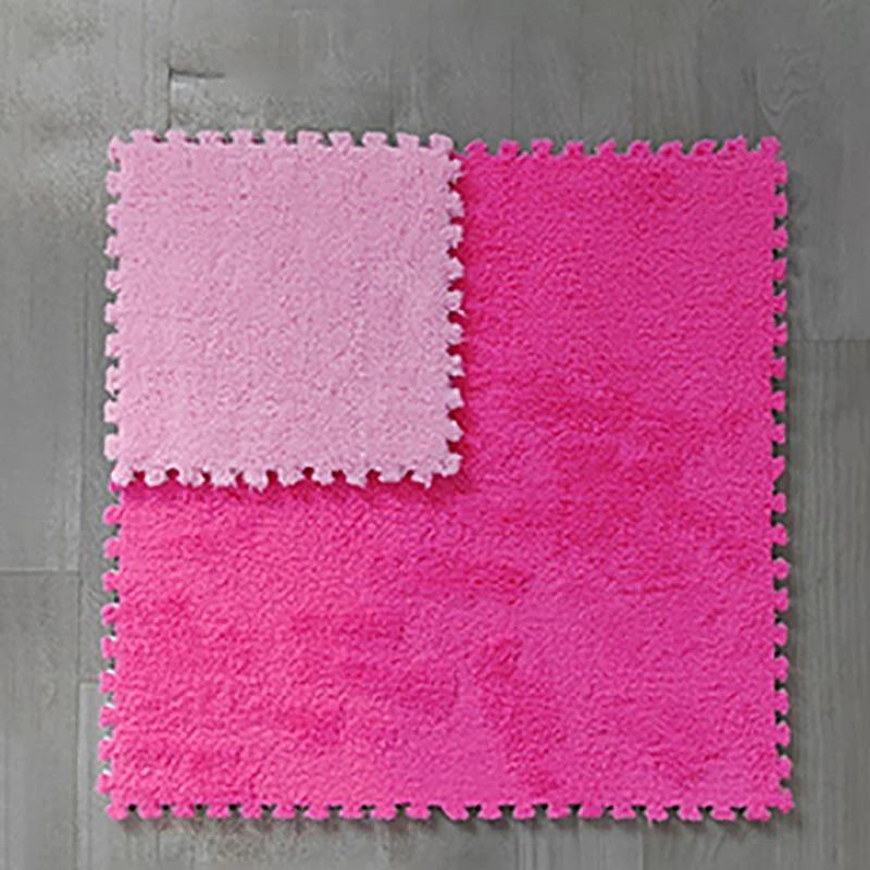 Polypropyleen Loopmat Eigentijds Tiles and Carpet Plush Cut Interlocking Non-Skid Carpet Tiles White