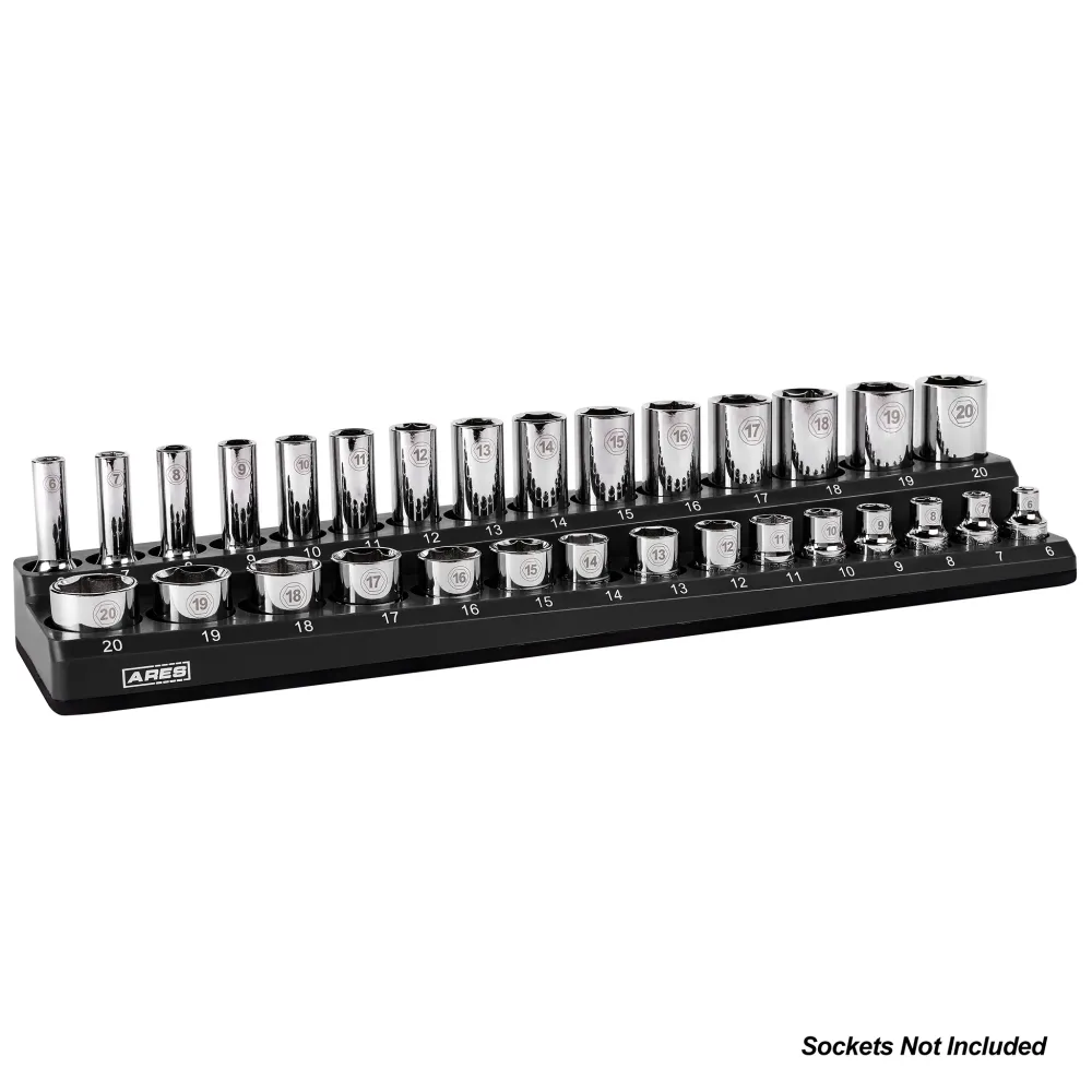ARES 60034 - 3-Pack Koolzwart Metric Magnetic Socket Organizer Set