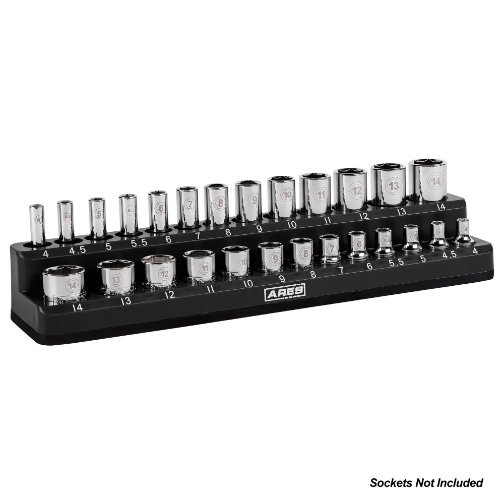 ARES 60034 - 3-Pack Koolzwart Metric Magnetic Socket Organizer Set