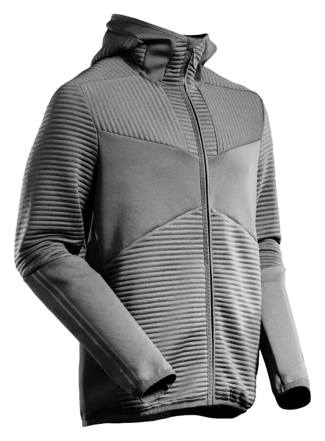 MASCOT Customized Warme stof capuchontrui rits - 22603-681 - steengrijs - maat S