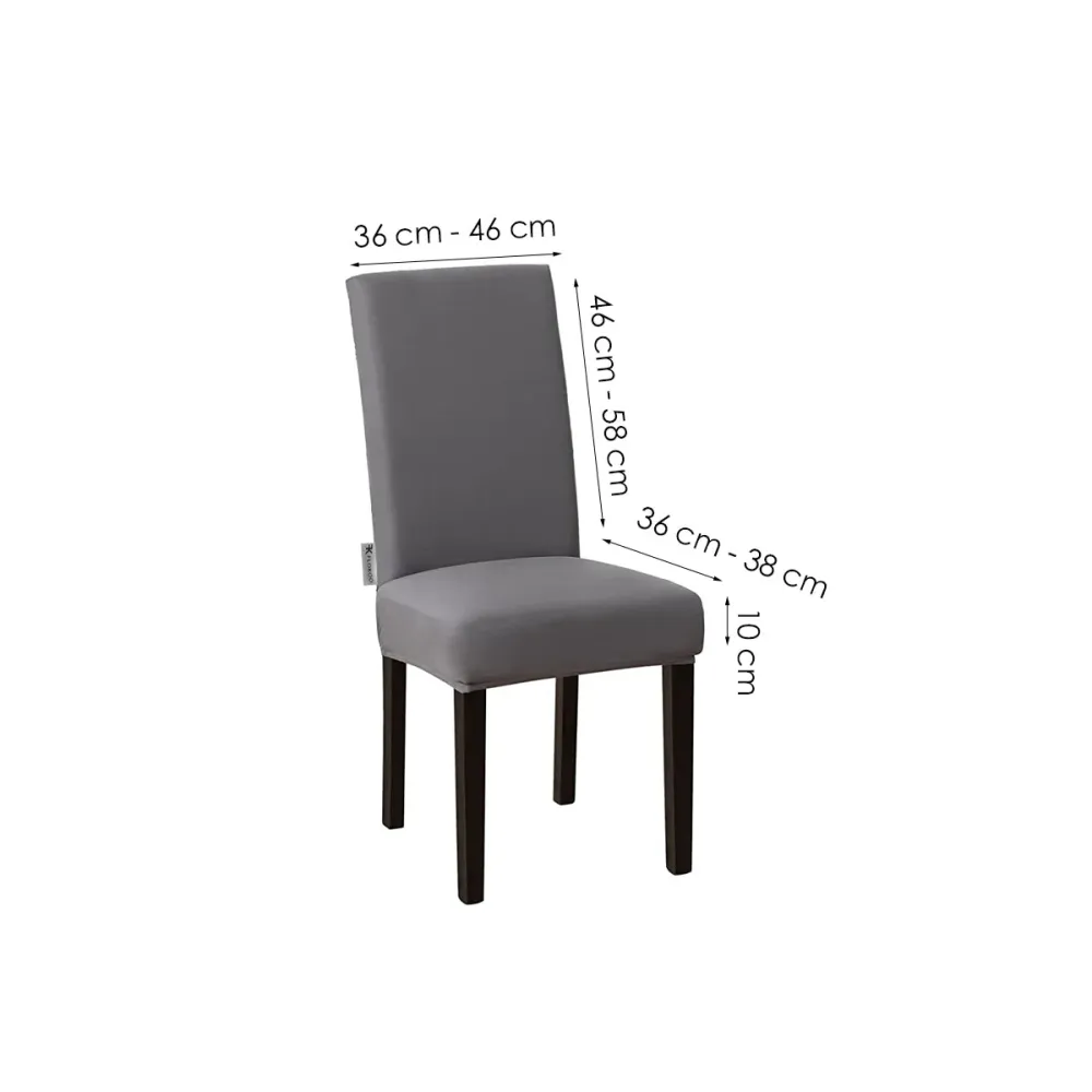 Stoelhoezen - Eetkamerstoel Hoes - 6 Stuks - Grijs - Bescherm stijlvol je stoelen