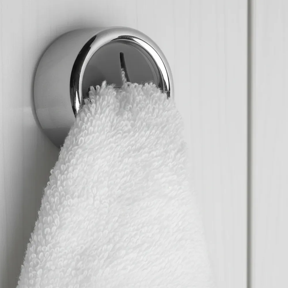 Handdoekhaakje - 2 stuks - 4,3 cm x 4,3 cm - Zilver - Geschikt voor keuken, toilet en badkamer