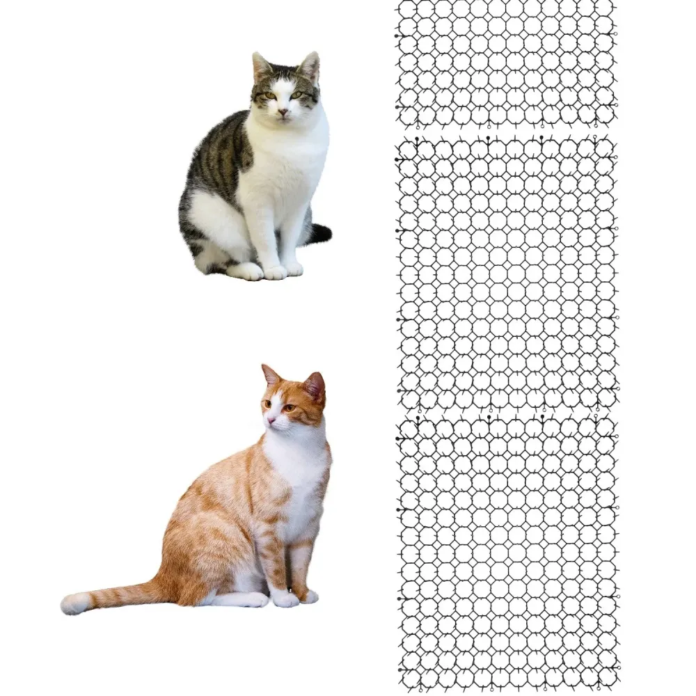 Kattenverjager Afweermatten Set - 10 Stuks - 40 x 33 cm - Afweermiddel voor Katten - Antiklimstrips Katten - Kattenschrik...