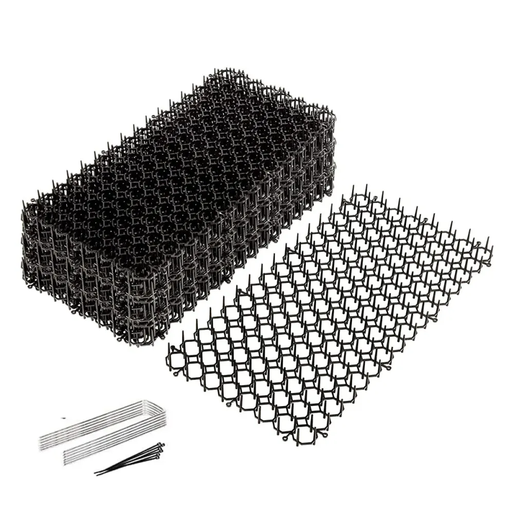 Kattenverjager Afweermatten Set - 12 Stuks inclusief Grondpinnen - 22 x 15,2 cm - Afweermiddel voor Katten - Antiklimstrip...