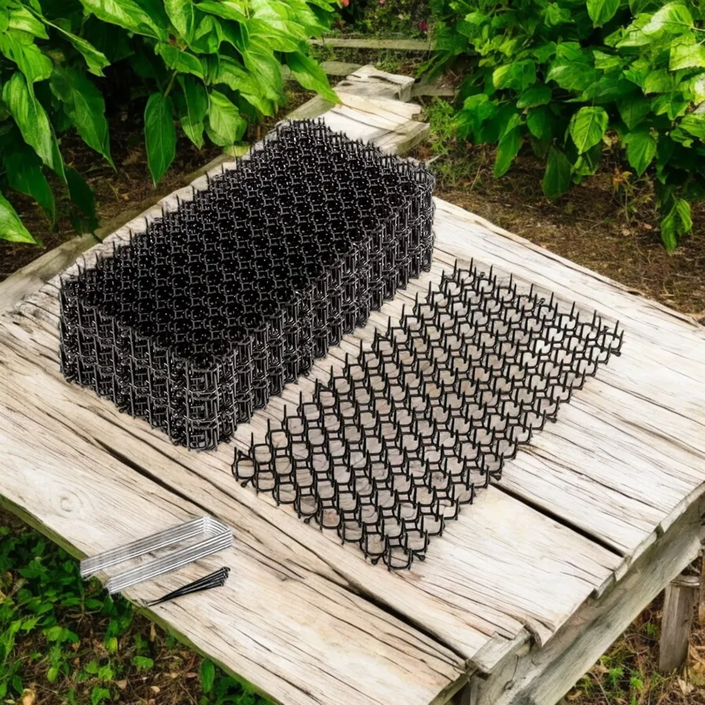 Kattenverjager Afweermatten Set - 12 Stuks inclusief Grondpinnen - 22 x 15,2 cm - Afweermiddel voor Katten - Antiklimstrip...