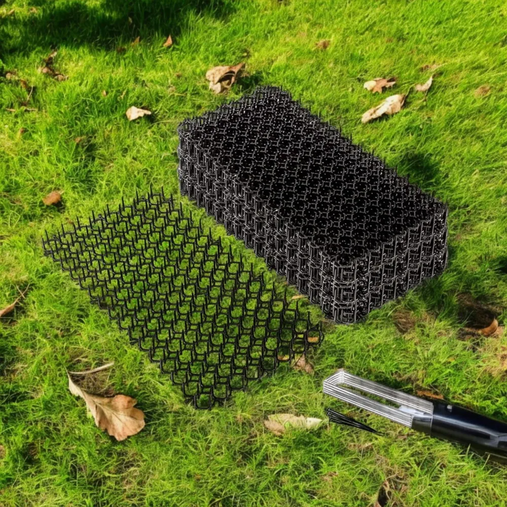 Kattenverjager Afweermatten Set - 12 Stuks inclusief Grondpinnen - 22 x 15,2 cm - Afweermiddel voor Katten - Antiklimstrip...