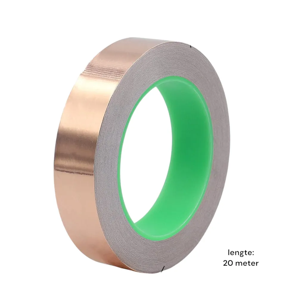 Kopertape - 20 Meter - Slakkentape - Geleidende Tape – Anti Slakken Tape –– Planten Bescherming – EMI Afscherming - Slakke...