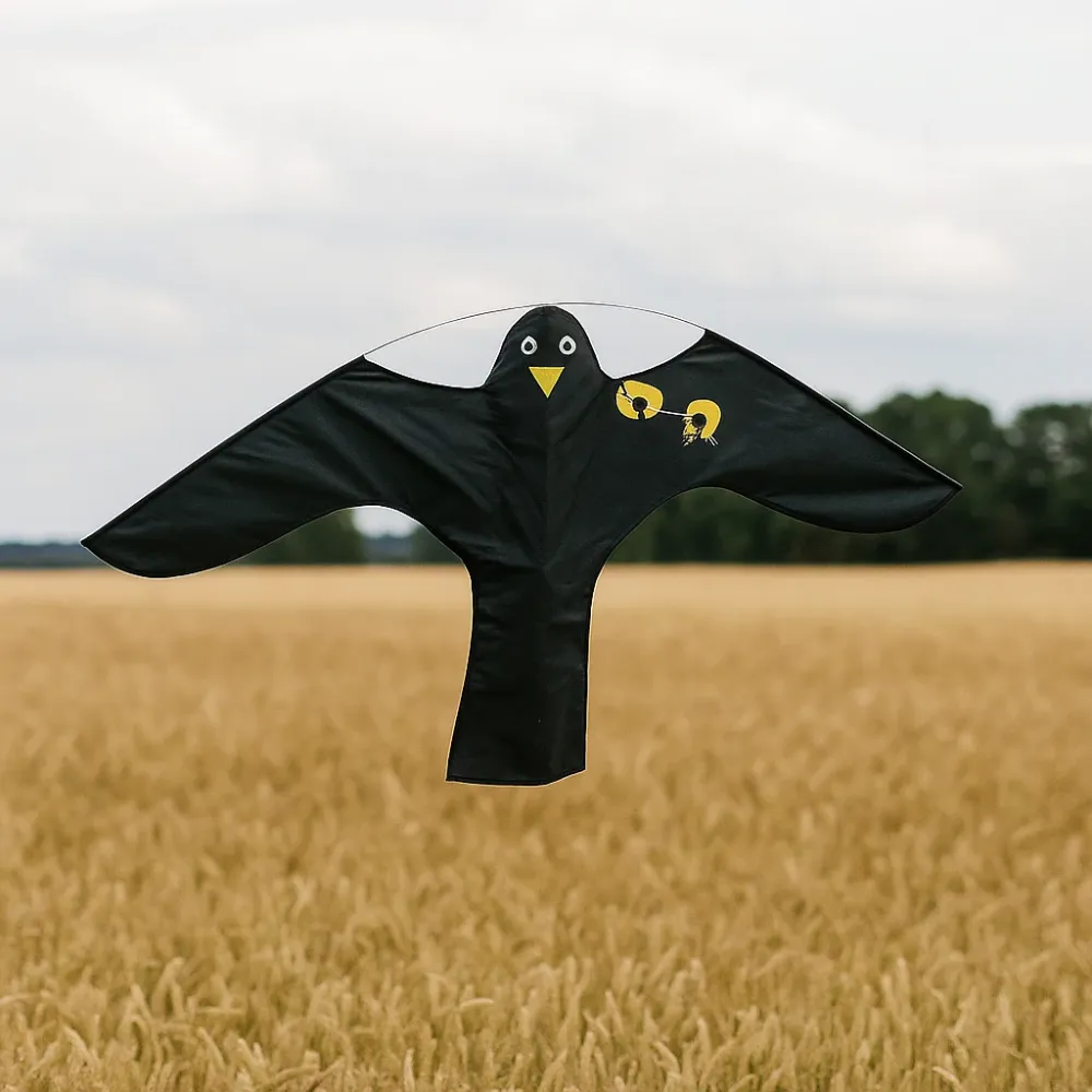 Vogelverschrikker Vlieger – Roofvogel Vlieger met Mast – Inclusief Touw & Draagtas – Duurzame Vogelverjager voor Tuin, Boo...