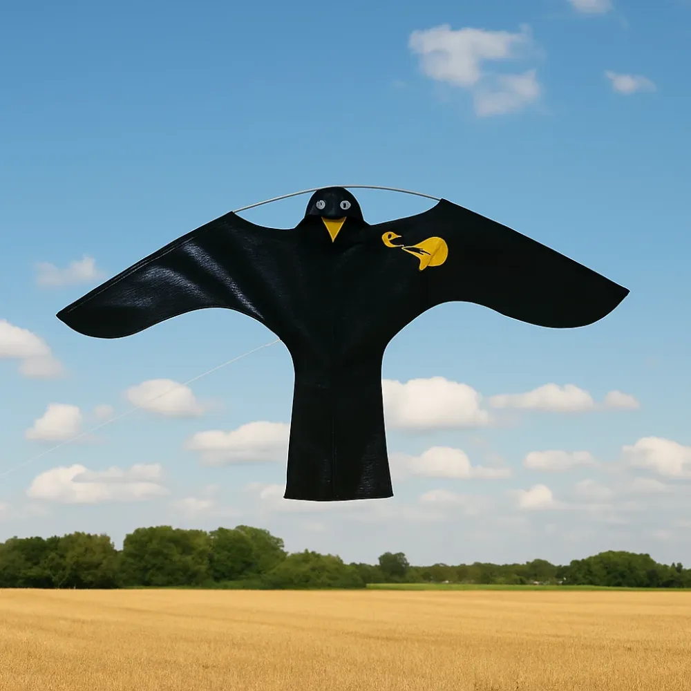 Vogelverschrikker Vlieger – Roofvogel Vlieger met Mast – Inclusief Touw & Draagtas – Duurzame Vogelverjager voor Tuin, Boo...