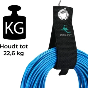 24ME® 4x Heavy Duty Storage Strap - M - Kabelbinders met Ring - Sterk Klittenband - Organizers - Slijtvast