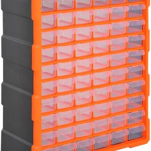 4goodz® Assortimentsdoos 60 sorteerbox schuifladen voor kleine onderdelen - Oranje