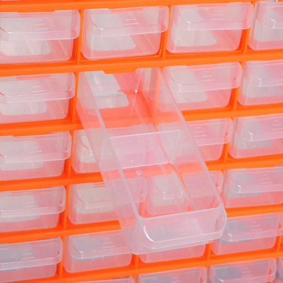 4goodz® Assortimentsdoos 60 sorteerbox schuifladen voor kleine onderdelen - Oranje