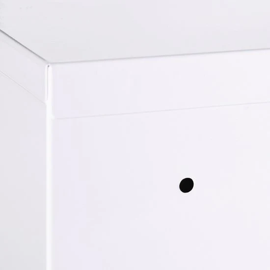 4goodz Medicijnkastje metaal EHBO-kastje met slot 14x30x46 cm - Wit