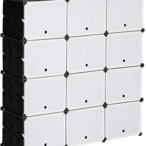 4goodz Schoenenkast Opbergbox met 12 Kubussen - Schoenenrek 850-169WT