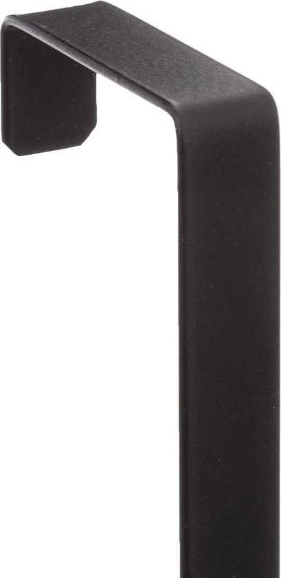 Deurkapstok 5 haken voor deur metaal 40x2x29 cm - Zwart