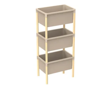 FixWood Houten 3-Laags Opbergrek – 95x30x30 cm – Multifunctioneel Rek voor Keuken, Badkamer & Speelkamer – Massief Hout &...