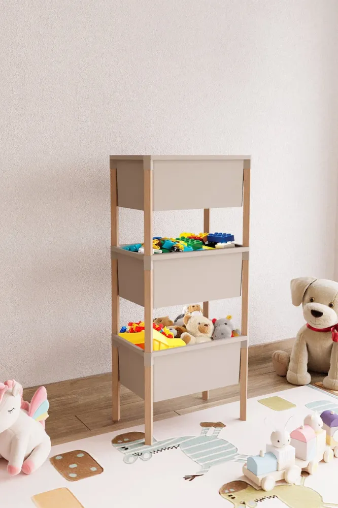 FixWood Houten 3-Laags Opbergrek – 95x30x30 cm – Multifunctioneel Rek voor Keuken, Badkamer & Speelkamer – Massief Hout &...