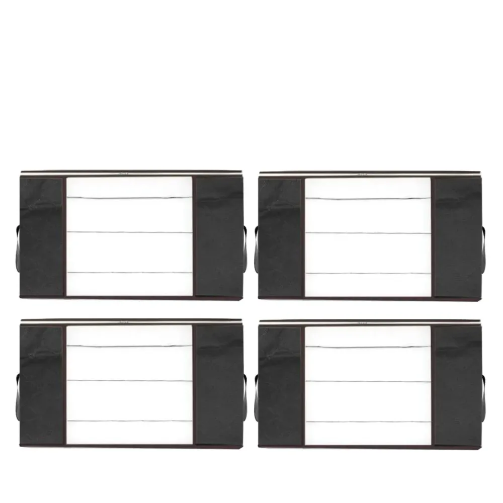 Hoogwaardige Opbergtas voor Kleding - 4 Stuks - Zwart - Organizer voor Dekbed