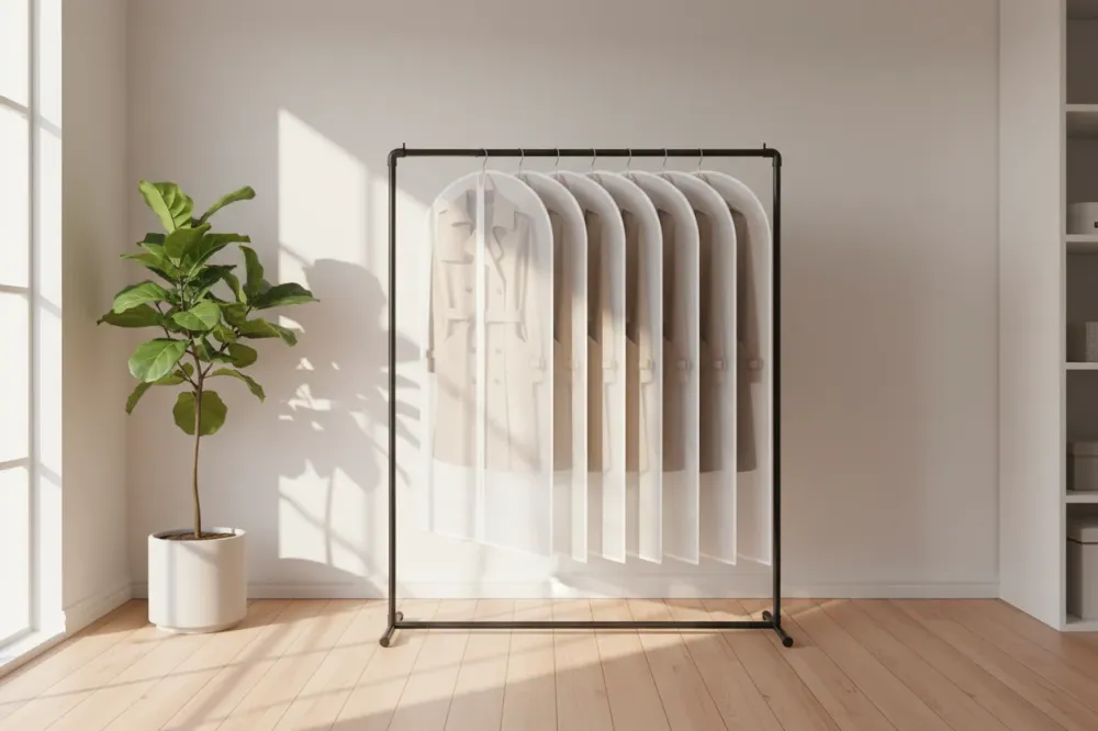 Kledinghoes - 10 stuks - 140x60 cm - Wit - Transparant - Kledinghoezen - Kledinghoes Wit - Trouwjurkhoes - Kostumhoes