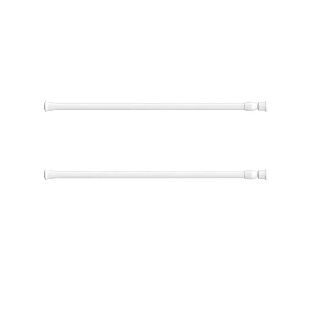 Kledingstang Verstelbaar 60 cm tot 110 cm - 2 Stuks - Wit - Verstelbare Kledingroede - Douchestang - Garderobestang