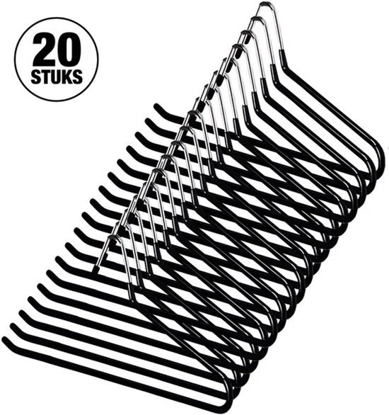 Luxe Broekhanger – 20 stuks – Metalen Kledinghangers – Kledingkast Organizer – Kleerhangers – Ruimtebesparende Broekhanger...