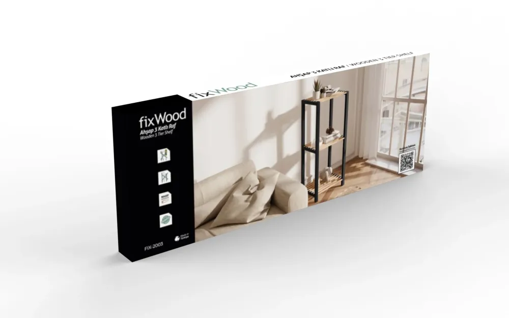 Opbergrek 3 Lagen – Kunststof & Hout – Lichtgewicht Multifunctioneel Kastje – Voor Keuken, Woonkamer Badkamer – 78 x 35 x...