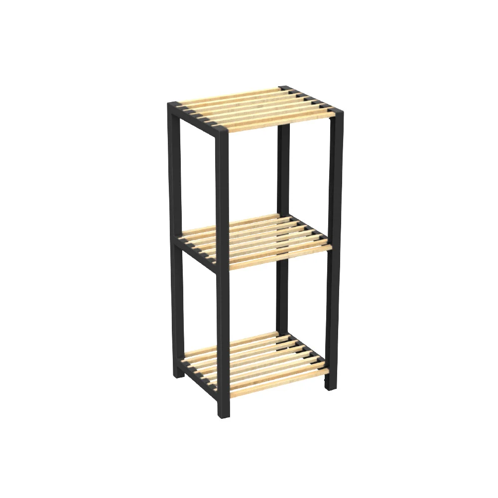 Opbergrek 3 Lagen – Kunststof & Hout – Lichtgewicht Multifunctioneel Kastje – Voor Keuken, Woonkamer Badkamer – 78 x 35 x...