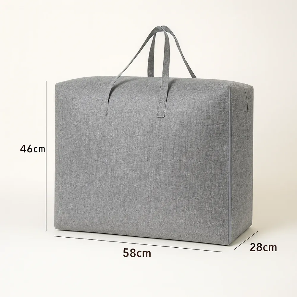 Opbergtas Groot 58x46x28 cm – Draagbare Opbergzak met Handvat – Opbergbox voor Kleding, Dekens & Textiel – Vouwbaar & Adem...