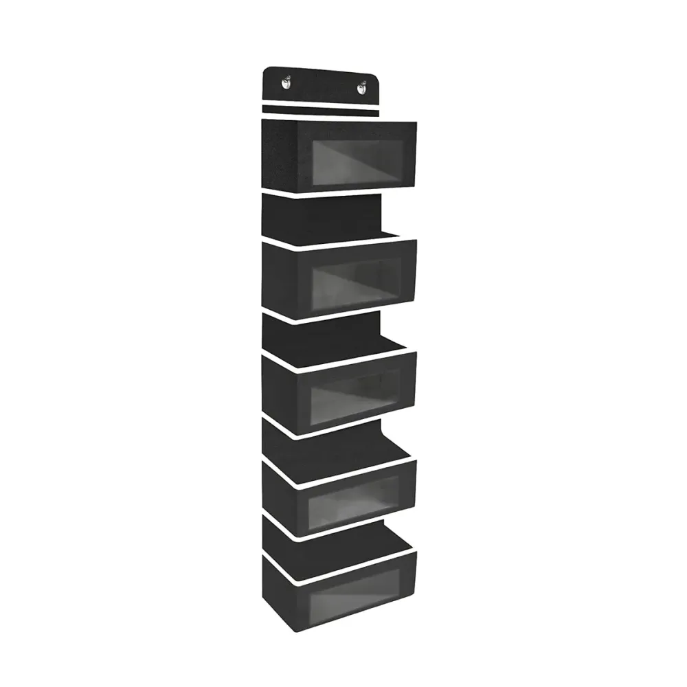 Opbergzak voor Deur - 5 Ruime Opbergvakken - 120 cm x 33 cm - Zwart - Deur organizer