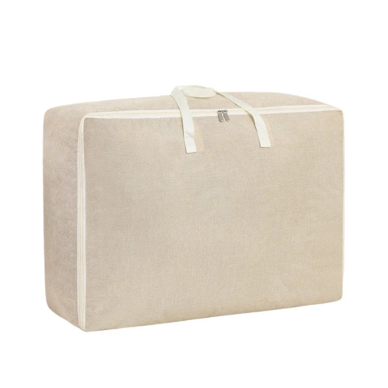 Opbergzak XXL Dekbed - Beige - 70 x 50 x 30 cm - Opbergtas voor Dekbed en Kleding - Kledingzak XXL