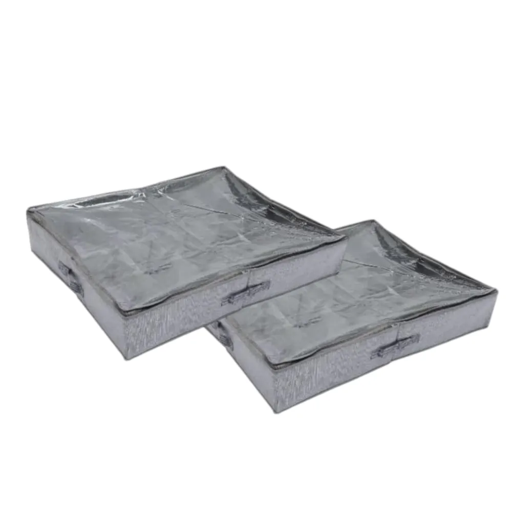 Schoenen Opbergtas Onderbed - 2 stuks - Grijs - 16 paar Schoenen - Schoenen Organizer