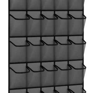 Schoenenkast Hangend - Schoenenzak 30 vakken - Opbergen van Schoenen aan Deur - Schoenenzak Zwart - Oplossing voor rondsli...