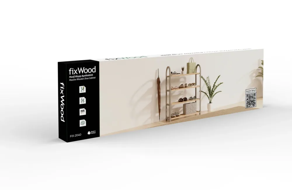 Schoenenrek 4 Lagen – Ruimtebesparend Schoenenkast – Modern Design – Metaal & Hout – Voor 12+ Paar Schoenen – Opbergsystee...