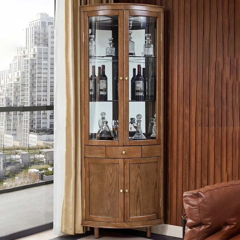 Contemporary Display Stand Ash Glaswerk Doors Buffet Cabinet Doors Living Room Nut