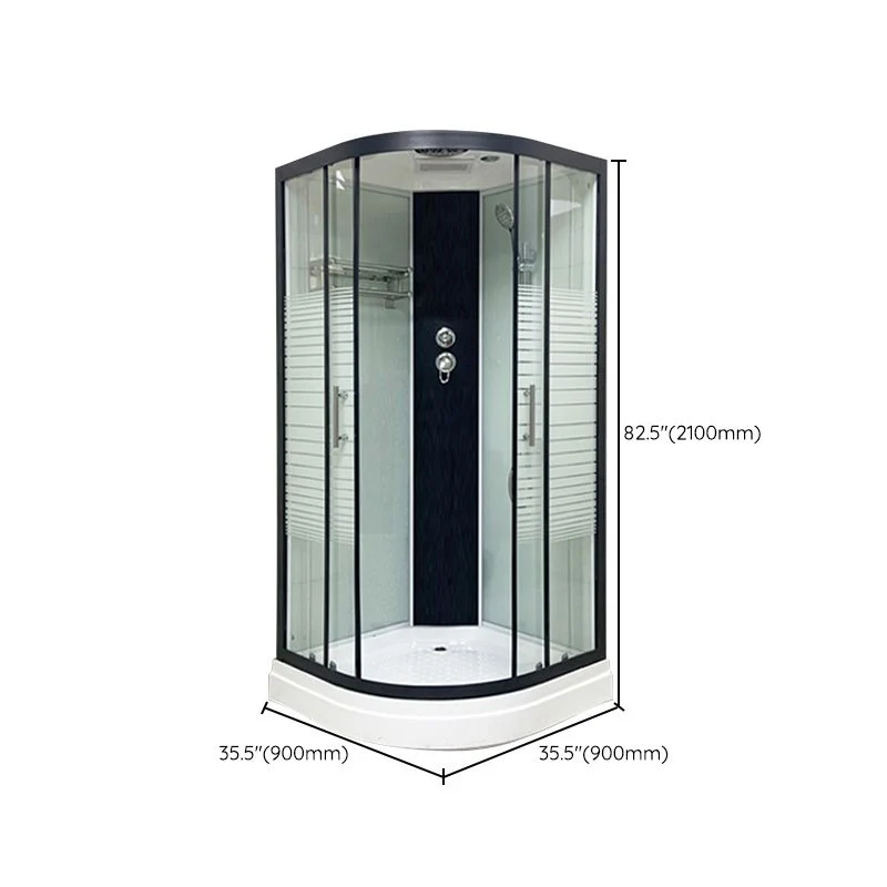 Contemporary Round Shower Stall Lijnenspel Framed Shower Stall Ceiling 35